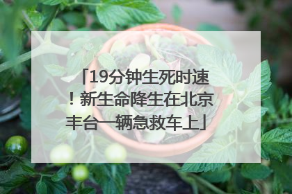 19分钟生死时速！新生命降生在北京丰台一辆急救车上