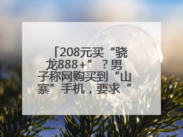208元买“骁龙888+”？男子称网购买到“山寨”手机，要求“退一赔三”遭拒