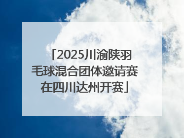 2025川渝陕羽毛球混合团体邀请赛在四川达州开赛