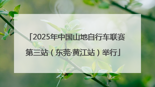 2025年中国山地自行车联赛第三站（东莞·黄江站）举行