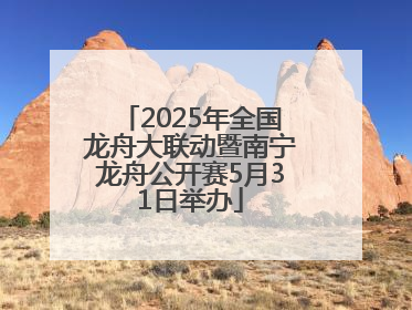 2025年全国龙舟大联动暨南宁龙舟公开赛5月31日举办