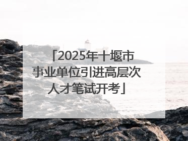 2025年十堰市事业单位引进高层次人才笔试开考