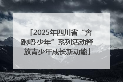 2025年四川省“奔跑吧·少年”系列活动释放青少年成长新动能