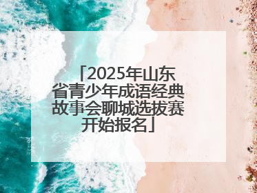 2025年山东省青少年成语经典故事会聊城选拔赛开始报名