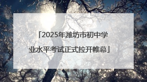 2025年潍坊市初中学业水平考试正式拉开帷幕