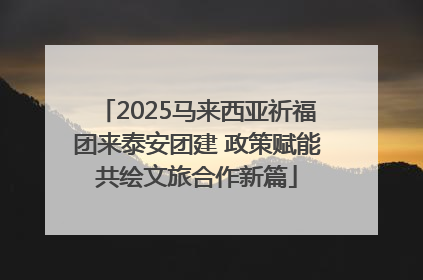 2025马来西亚祈福团来泰安团建 政策赋能共绘文旅合作新篇