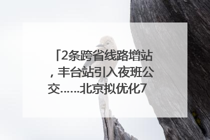 2条跨省线路增站，丰台站引入夜班公交……北京拟优化7条公交线！