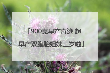 900克早产奇迹 超早产双胞胎姐妹三岁啦