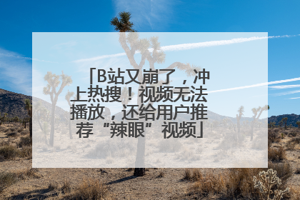 B站又崩了，冲上热搜！视频无法播放，还给用户推荐“辣眼”视频